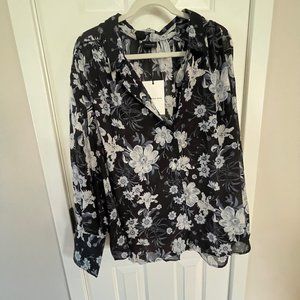 Who What Wear Moonlight Floral Blouse Plus Size 4X
